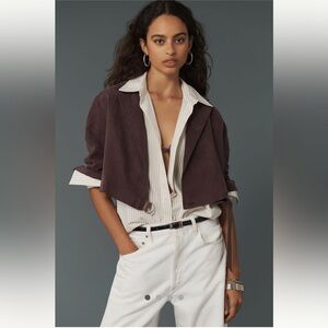 Anthropologie NWT Shrunken Belted Jacket size XL.